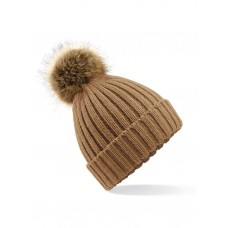 FUR POM POM CHUNKY BEANIE B412