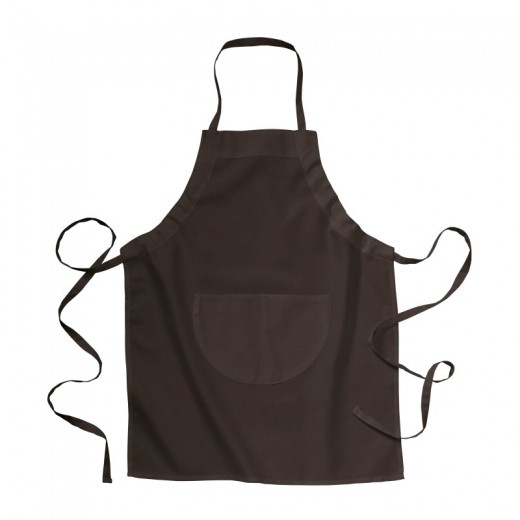 GREMBIULE LUNGO IN 30 % COTONE/70 % POLIESTERE (160G/M2), 65X80 CM CON TASCA FRONTALE 14412