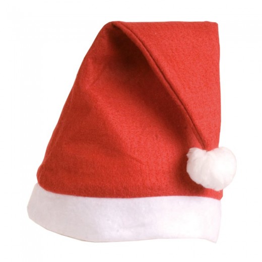 CAPPELLINO BABBO NATALE IN PANNO  "TAGLIA SMALL", 24X30 CM