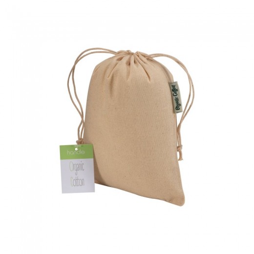 SACCHETTO REGALO IN COTONE ORGANICO 140G/M2, 15 X 20 CM