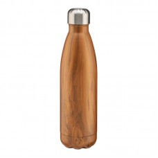 THERMOS IN ACCIAIO INOSSIDABILE CAPACITà 500 ML CON DOPPIA PARETE ISOLANTE. EFFETTO LEGNO