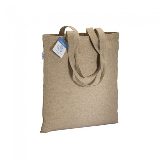 SHOPPER CARBON NEUTRAL IN COTONE RICICLATO  280 G/M2, MANICI LUNGHI