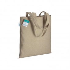 SHOPPER IN COTONE RICICLATO 280 G/M2, MANICI LUNGHI E SOFFIETTO