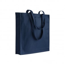 SHOPPER IN COTONE/POLIESTERE RICICLATO 180 G/M2, MANICI LUNGHI E SOFFIETTO