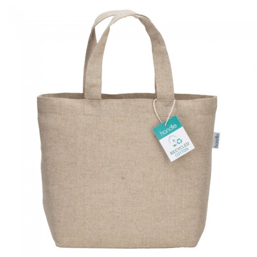 SHOPPER IN COTONE RICICLATO  150 G/M2 CON MANICI CORTI