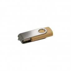 CHIAVETTA USB 8 GB GIREVOLE IN BAMBù/METALLO.