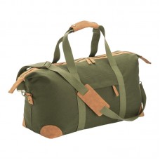 BORSA DUFFLE IN CANVAS  RICICLATO. TRACOLLA REGOLABILE E REMOVIBILE CON FIBBIE IN METALLO