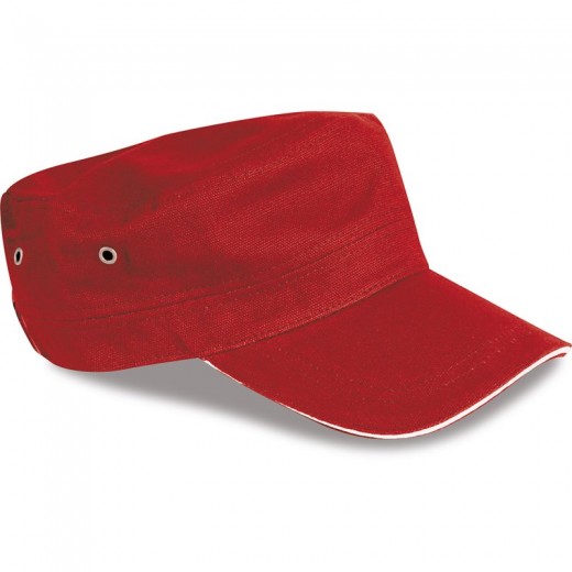 CAPPELLINO MILITARE SANDWICH IN COTONE CANVAS K18095