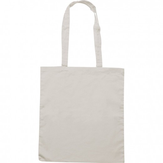 BORSA SHOPPER CON SOFFIETTO COLORE NATURAL IN COTONE TWILL Q24199NT