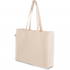 BORSA SHOPPER COLORE NATURAL IN COTONE CANVAS ORGANICO Q24293