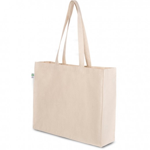 BORSA SHOPPER COLORE NATURAL IN COTONE CANVAS ORGANICO Q24293