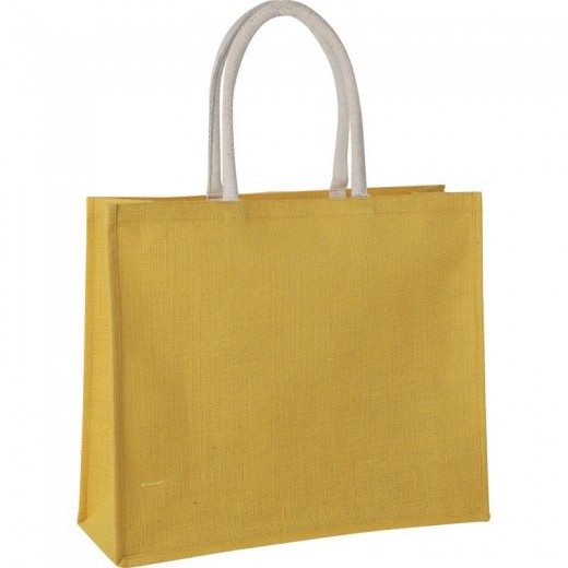 BORSA SHOPPER CON SOFFIETTO IN IUTA Q24866