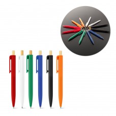 ZARA. Penna a sfera in ABS riciclato (100% rABS) con pulsante in bambù 91945