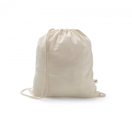 SALAMANCA. Zaino a sacca in cotone riciclato (70%) e poliestere (30% rPET) (150 g/m²) 92392