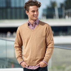 MEN V-NECK PULLOVER 100%C