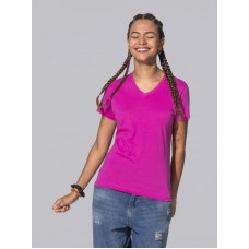 T-SHIRT DONNA MANICA CORTA COLLO A V REGULAR TSRLCMFP