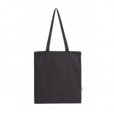 1100 FIONA BLACK - BORSA SHOPPING IN COTONE DIMENSIONI: CM 38 X42