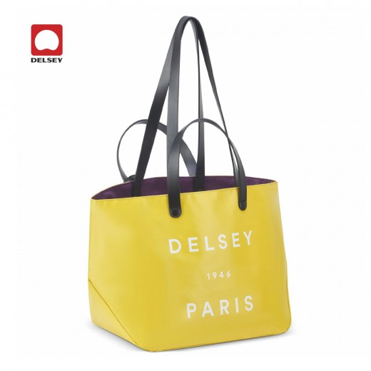 4307 ELYSE SMALL - BORSA TOTE IN PVC E PELLE DELSEY