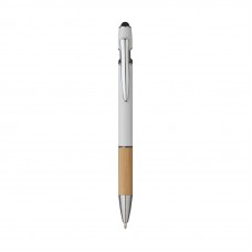 5698 IRIS - PENNA SFERA SOFT TOUCH IN ALLUMINIO E BAMBOO