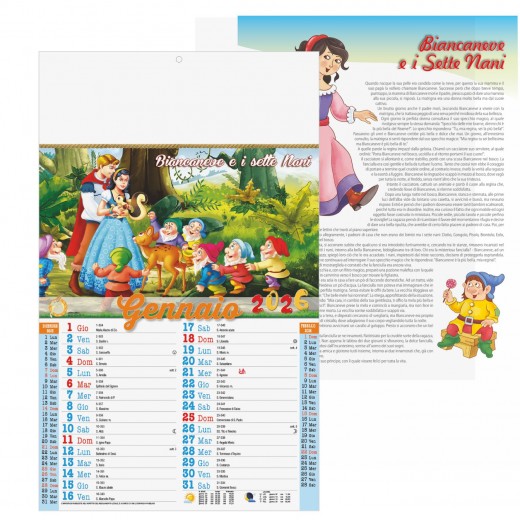 B016 CALENDARIO FIABE TRIMESTRALE 12 FOGLI