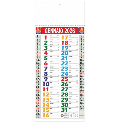 B052 - CALENDARIO OLANDESE MULTICOLOR