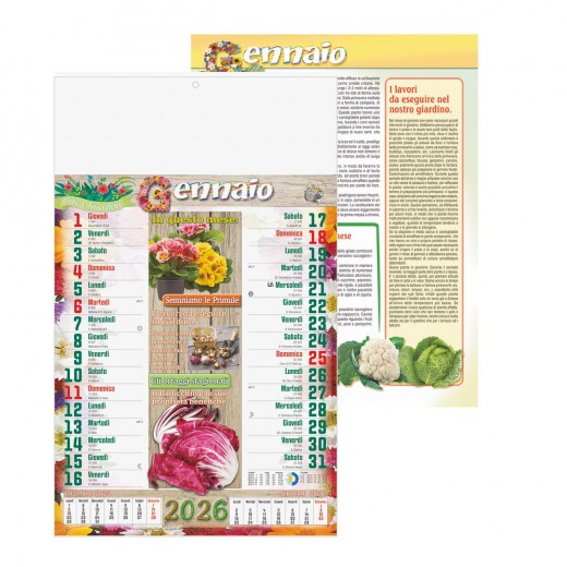 B086 - CALENDARIO - ORTO E GIARDINO
