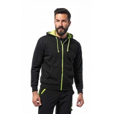 FELPA POLYCOTONE ZIP LUNGA NERA-GIALLA FIJI4