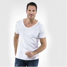 T-SHIRT PIXEL V BIANCA (COLLO A V) E0449BI