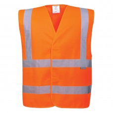 GILET DUE BANDE ORIZZONTALI E VERTICALI HI-VIS C470