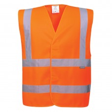 GILET DUE BANDE ORIZZONTALI E VERTICALI HI-VIS C470