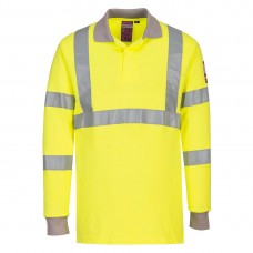 POLO MANICA LUNGA HI-VIS IGNIFUGA E ANTISTATICA  TRIVALENTE FR77