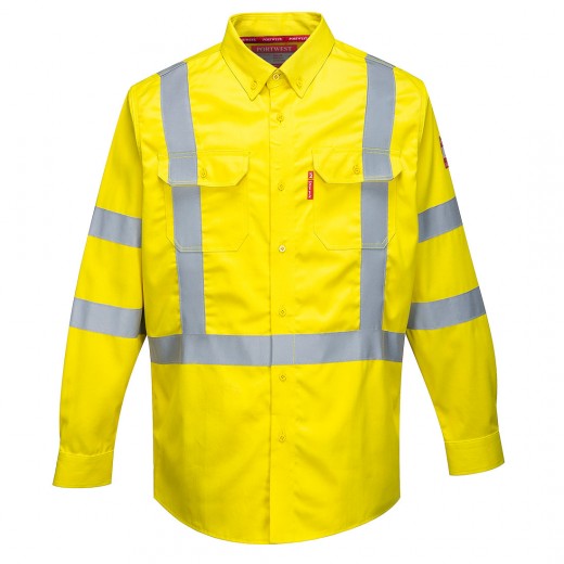 CAMICIA HI-VIS FR BIZFLAME 88/12 TRIVALENTE FR FR95