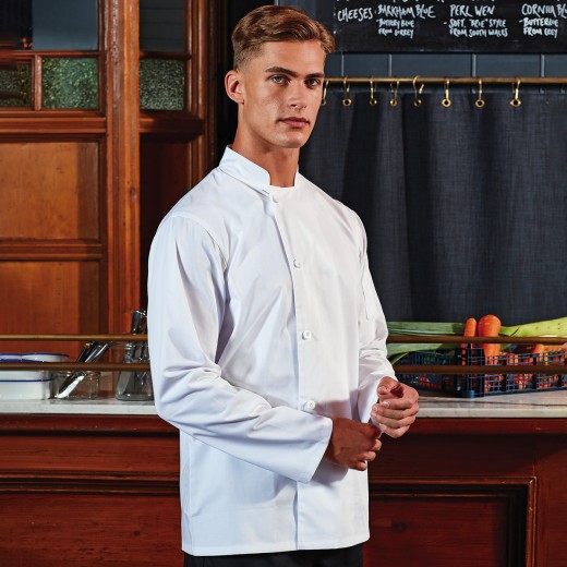 ESSENTIAL LS CHEF'S JACKET65%P