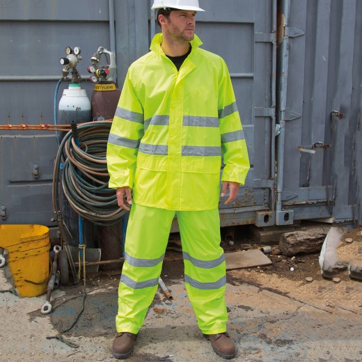 HIGH VIZ WATERPROOF SUIT 100%P