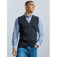 MEN'S V-NECK SLEEVELESS KNITTED CARDIGAN JE719M