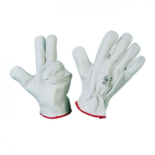 GUANTO FIORE BIANCO BORDATO 30331L