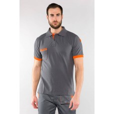 POLO SPAZIO SJ GRIGIO/ARANCIO N270GA