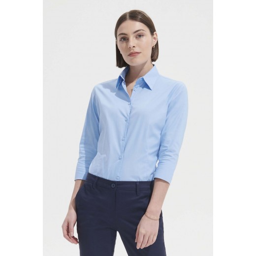 CAMICIA DONNA STRETCH MANICA 3/4 EFFECT 17010