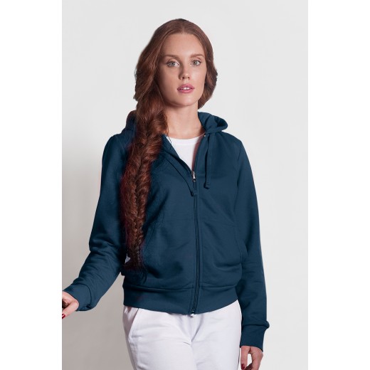 FELPA DONNA CAPPUCCIO ZIP 70/30% COT/POL 280 GR/M2  IT481