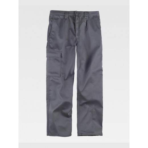PANTALONE DA LAVORO MULTITASCHE CON FODERA IN PILE B1408