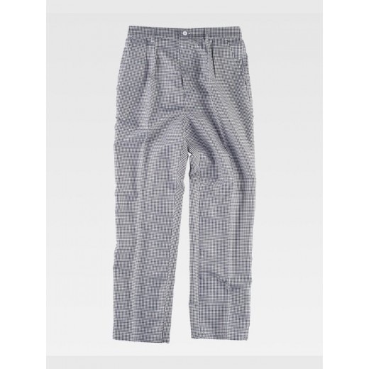 PANTALONE CUOCO TESSUTO A QUADRETTI B1426