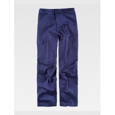 PANTALONE DA LAVORO MULTITASCHE IN COTONE B1457