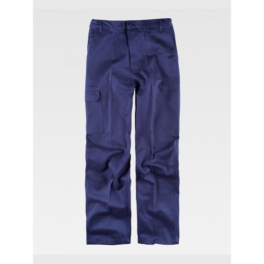 PANTALONE DA LAVORO MULTITASCHE IN COTONE B1457