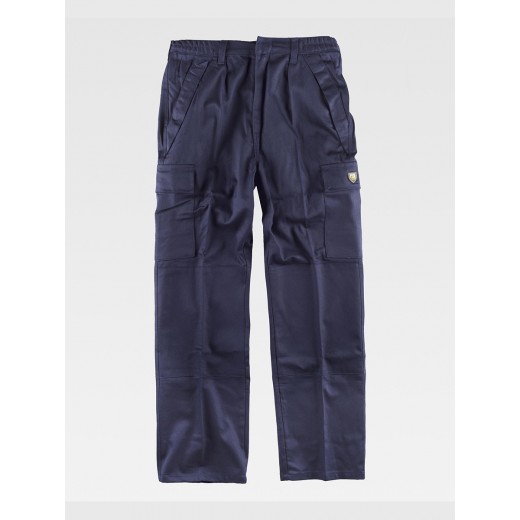PANTALONE DA LAVORO MULTITASCHE TESSUTO IGNIFUGO SALDATIRA B1490