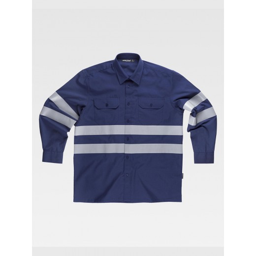CAMICIA MANICA LUNGA BANDE RIFRANGENTI B8007