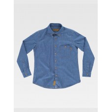 CAMICIA DONNA MANICA LUNGA COTONE DENIM B8690