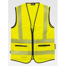 GILET ALTA VISIBILITA E BANDE RIFRANGENTI DISCONTINUE C3605