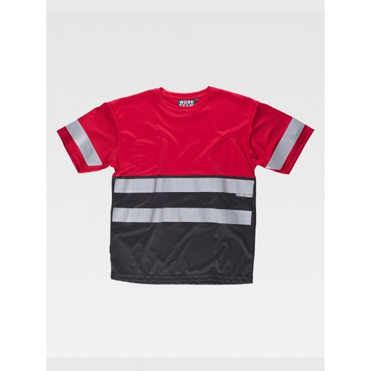 T-SHIRT MANICA CORTA BANDE RIFRANGENTI C3940
