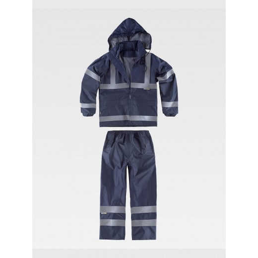 COMPLETO IMPERMEABILE GIACCA + PANTALONE ALTA VISIBILITA S2013