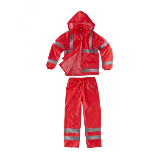 COMPLETO IMPERMEABILE GIACCA + PANTALONE ALTA VISIBILITA S2015